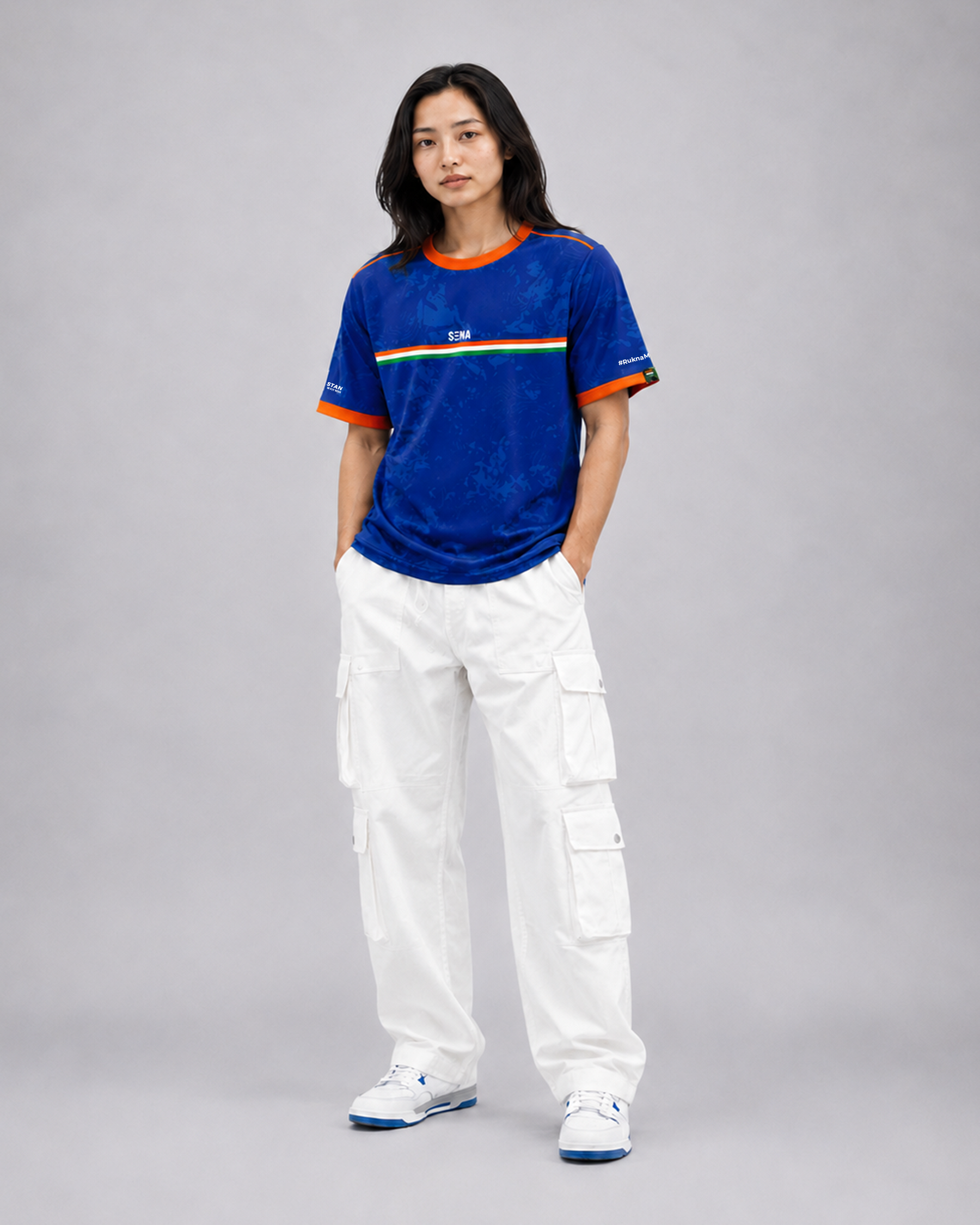 Tricolour Blue Dri-Fit Performance T-Shirt | 180 GSM | Tricolour India Edition
