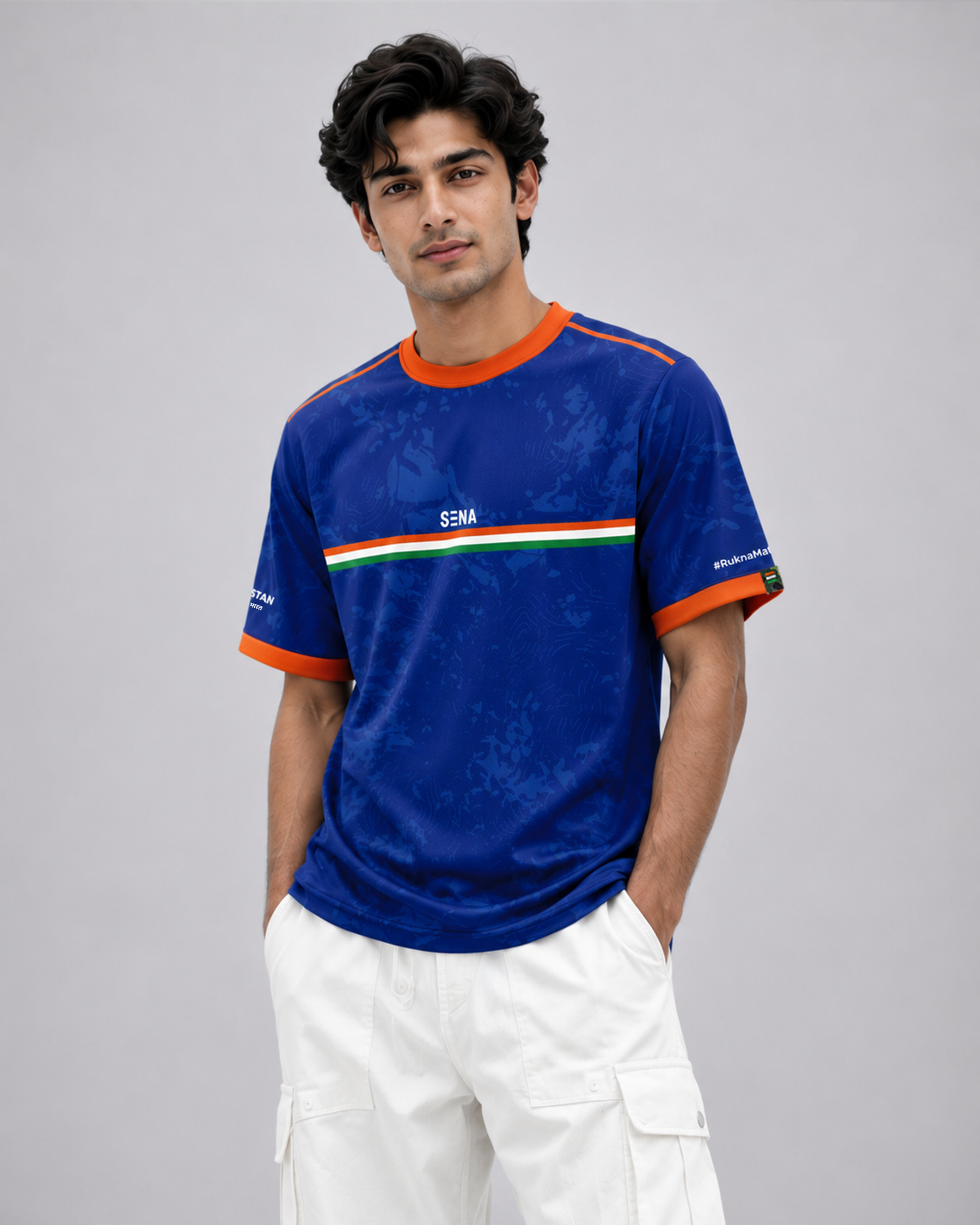 Tricolor blue & foldable Cap Combo