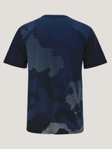 Dark Navy Camo Round Neck Dri-Fit T-Shirt | 180 GSM Athleisure Tee