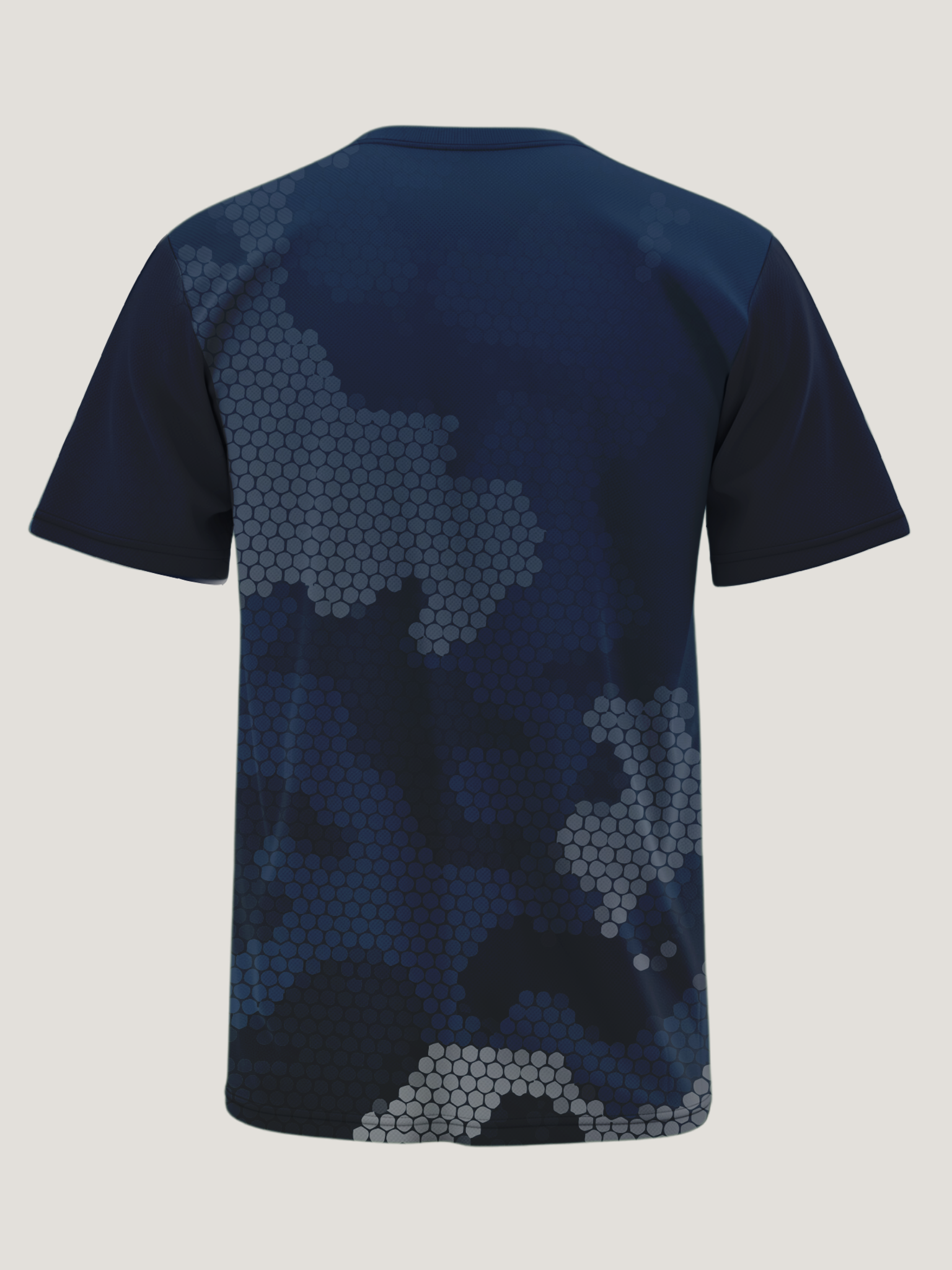 Dark Navy Camo Round Neck Dri-Fit T-Shirt | 180 GSM Athleisure Tee