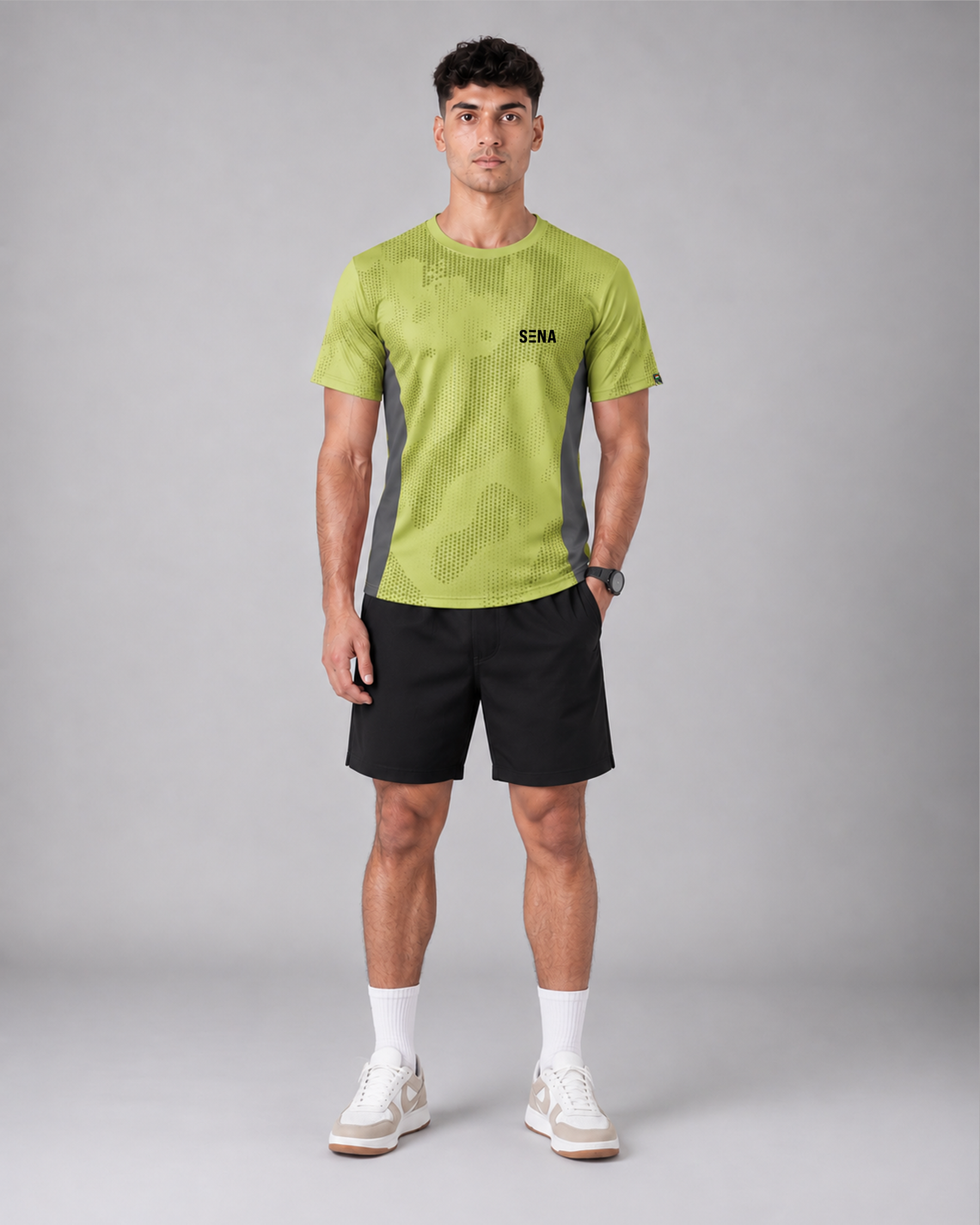 SENA Light Green Camouflage T-Shirt