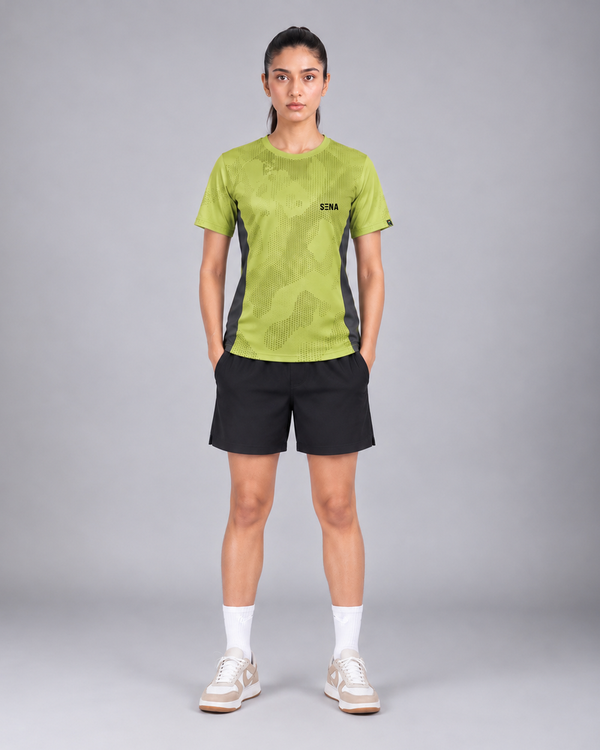SENA Light Green Camouflage T-Shirt