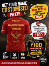 Custom Name on your PBG Soldierathon T-Shirt | Fully Redeemable on Any SENA product on Stall