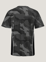 Black Grey Camo Round Neck Dri-Fit T-Shirt