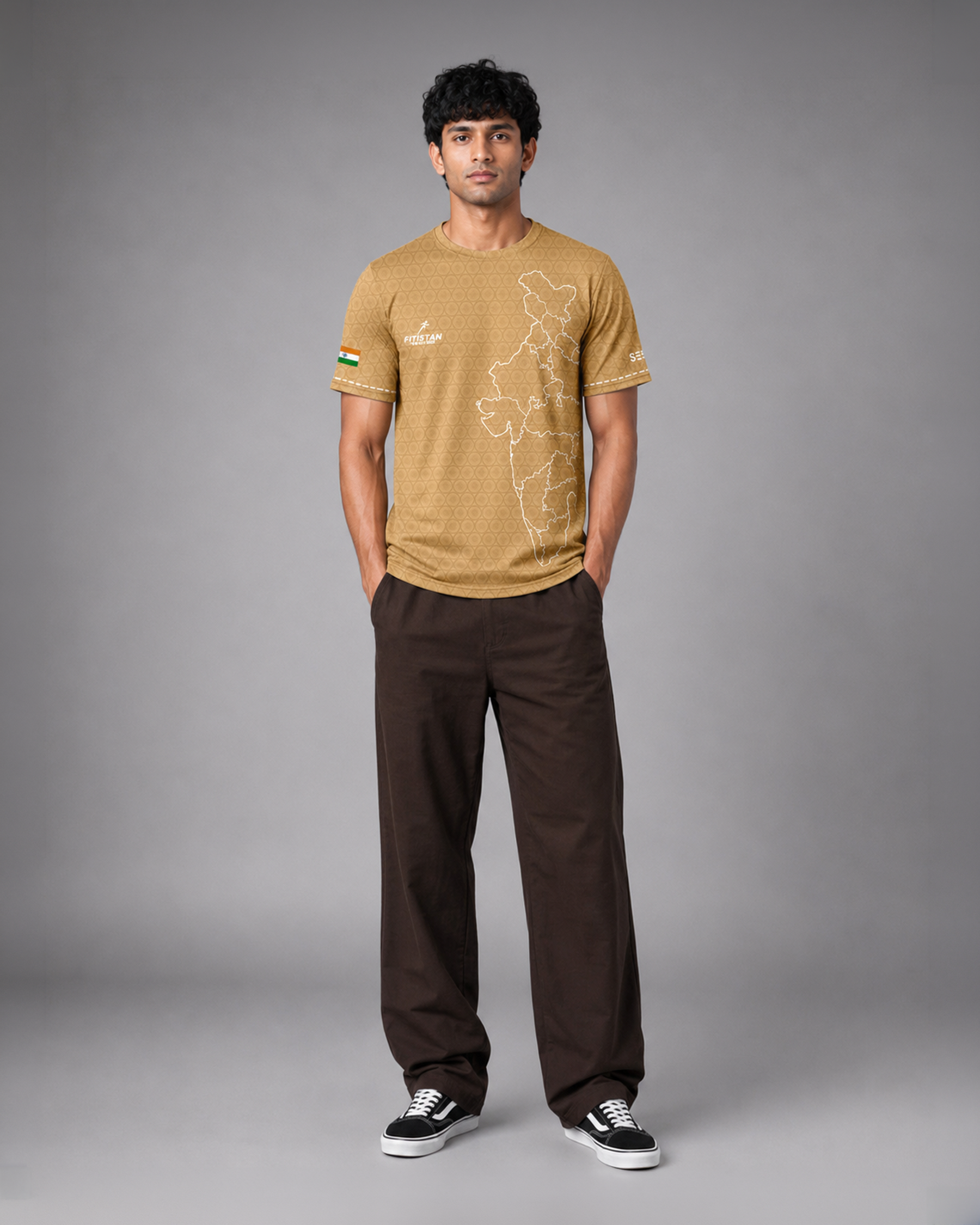 India Map Patriotic Soldierathon Dri Fit T-Shirt