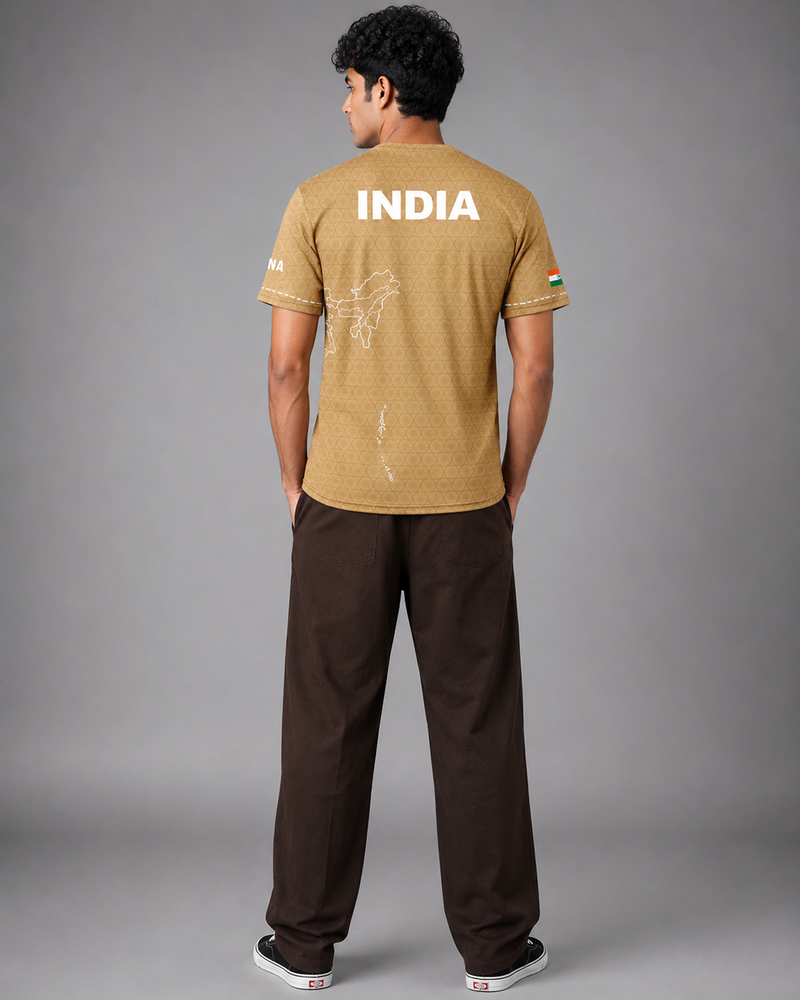 India Map Patriotic Soldierathon Dri Fit T-Shirt