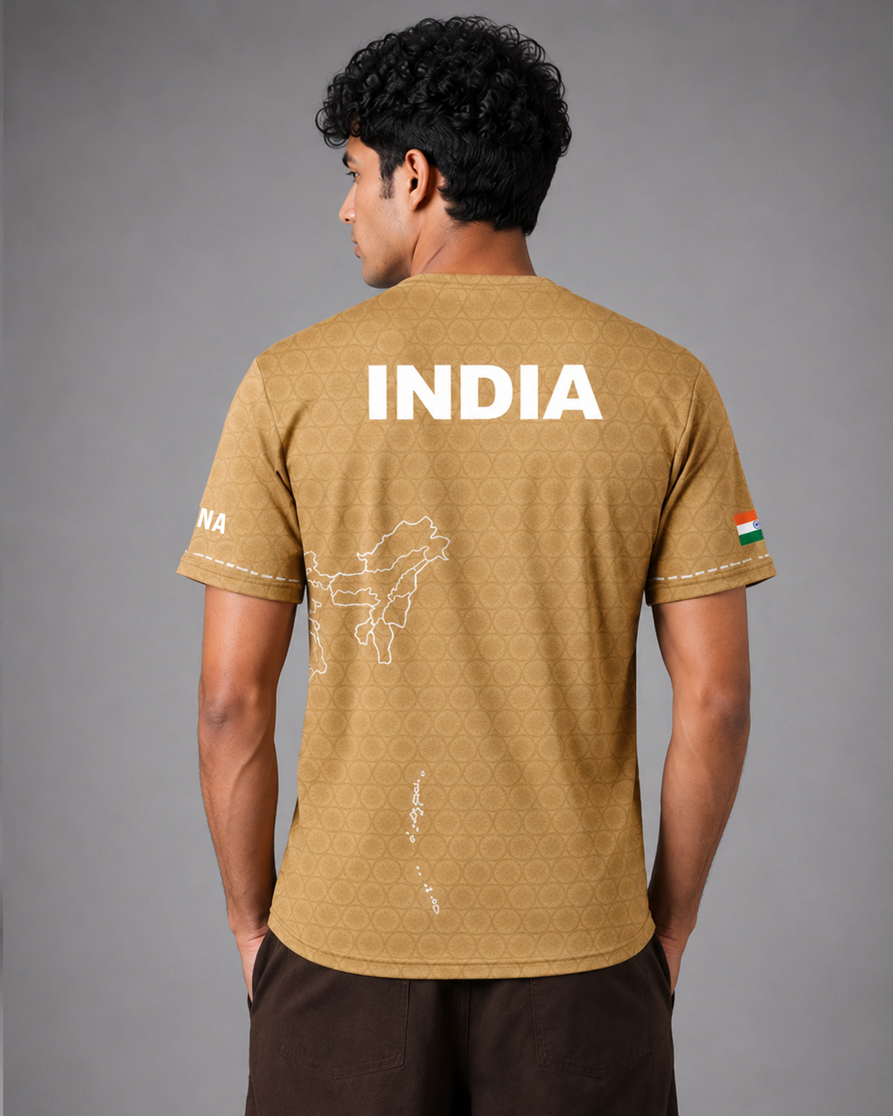 India Map Patriotic Soldierathon Dri Fit T-Shirt