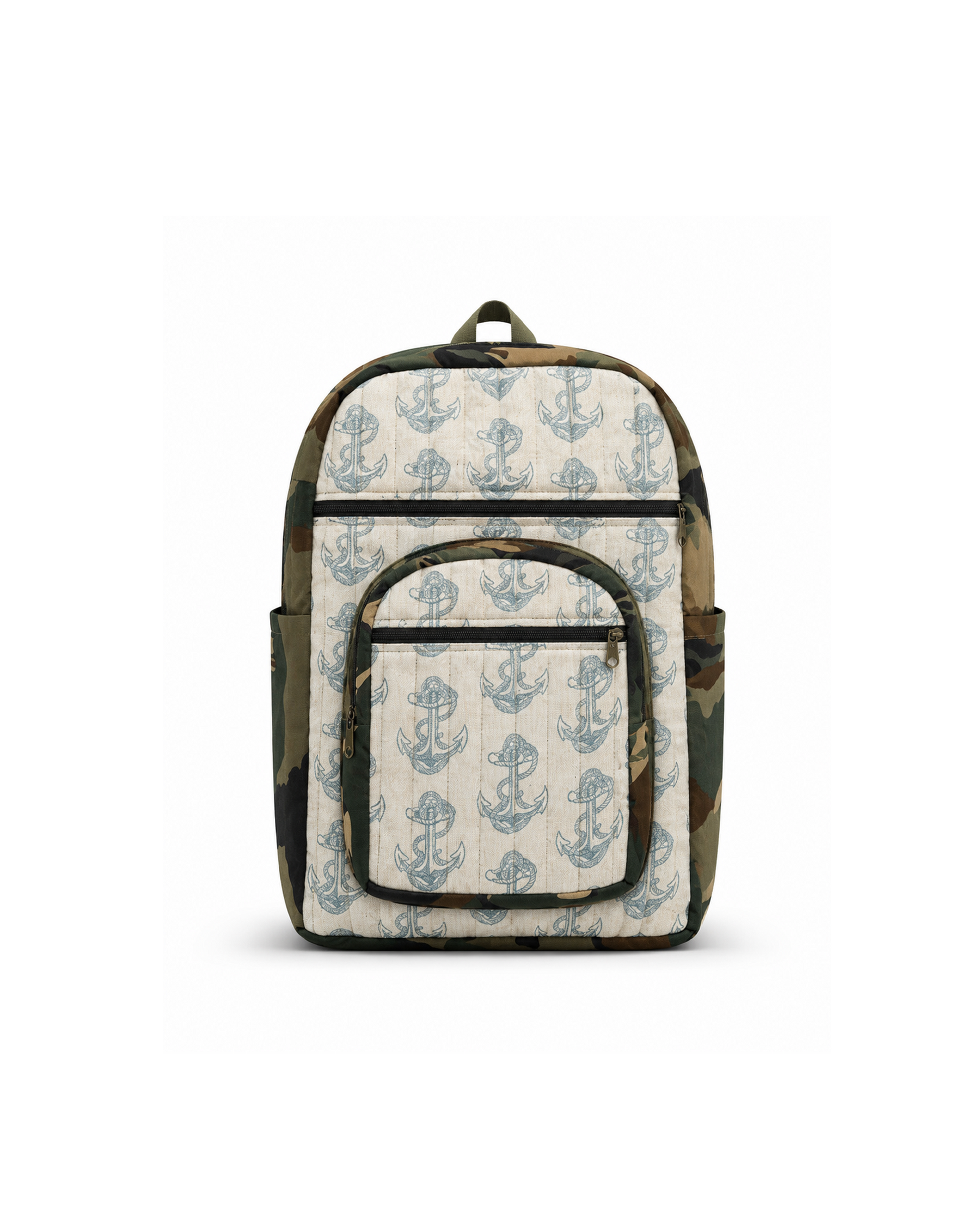 Navy Print Backpack