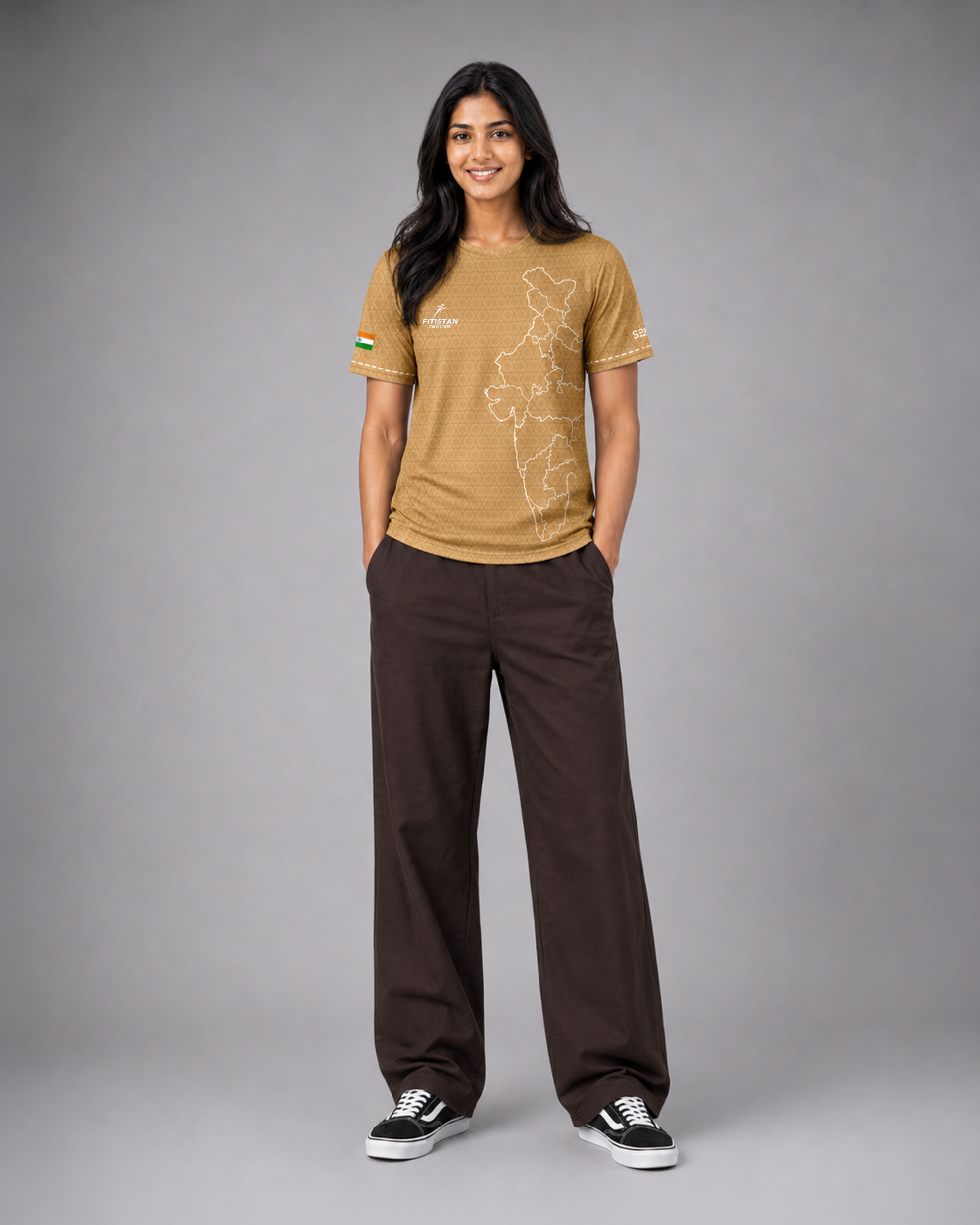 India Map Patriotic Soldierathon Dri Fit T-Shirt