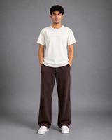Light Beige COURAGE Embroidered T-Shirt | 220 GSM Cotton Sinker Relaxed Fit Tee