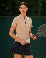 SENA Apex Beige Half-Zip Performance T-Shirt