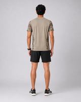 Beige Camo Sleeve Round Neck Dri-Fit T-Shirt | 180 GSM Athleisure Tee