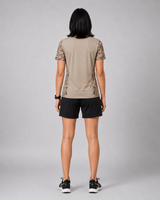 Beige Camo Sleeve Round Neck Dri-Fit T-Shirt | 180 GSM Athleisure Tee