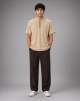 SENA Apex Beige Half-Zip Performance T-Shirt