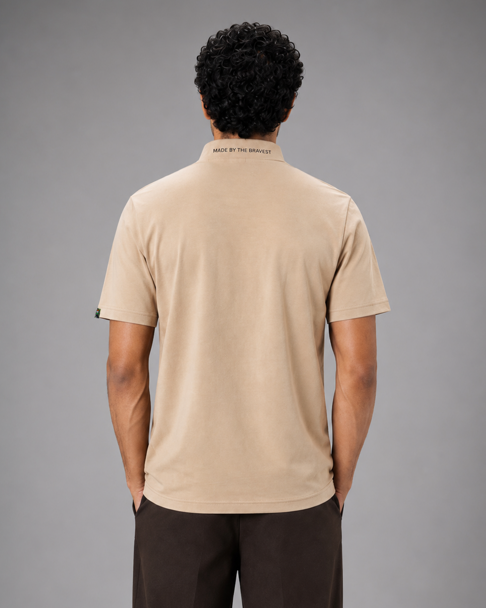 SENA Apex Beige Half-Zip Performance T-Shirt