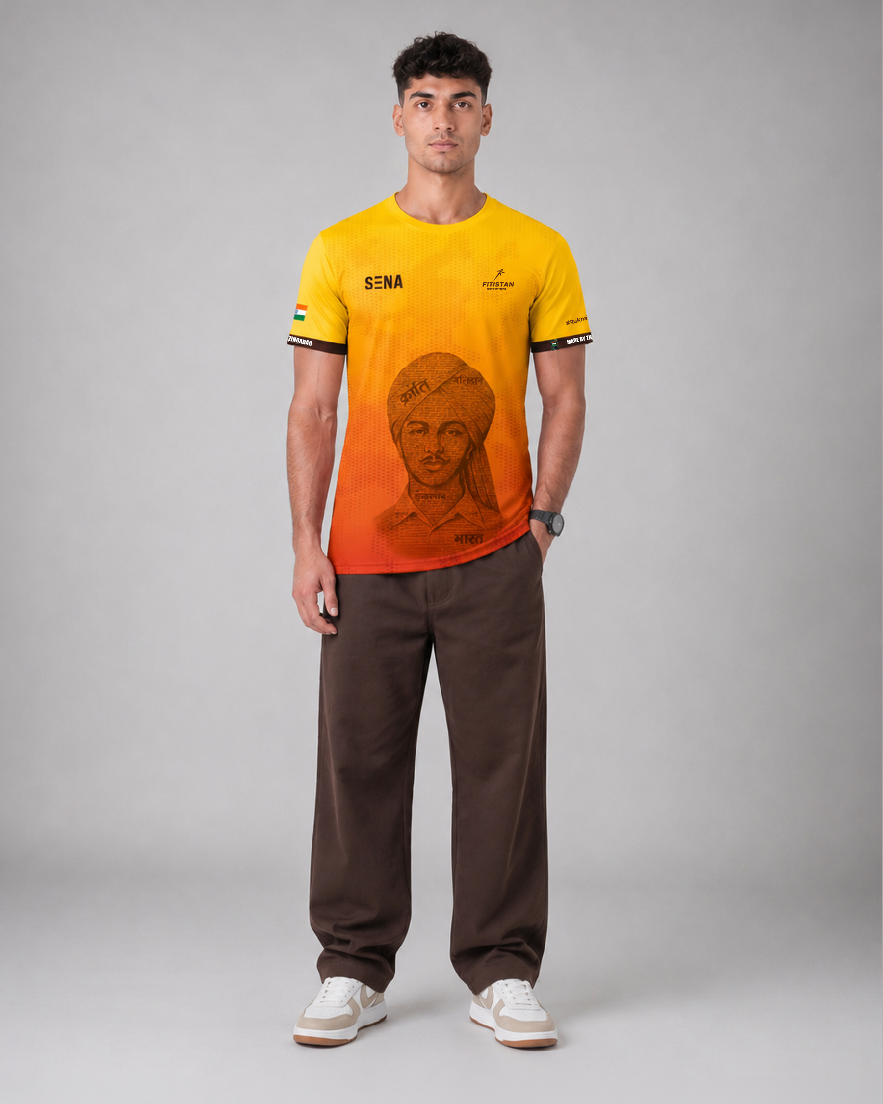 Shaheed Bhagat Singh Dri-fit T-Shirt | 180 GSM Dri-Fit | Bhagat Singh Edition by Fitistan