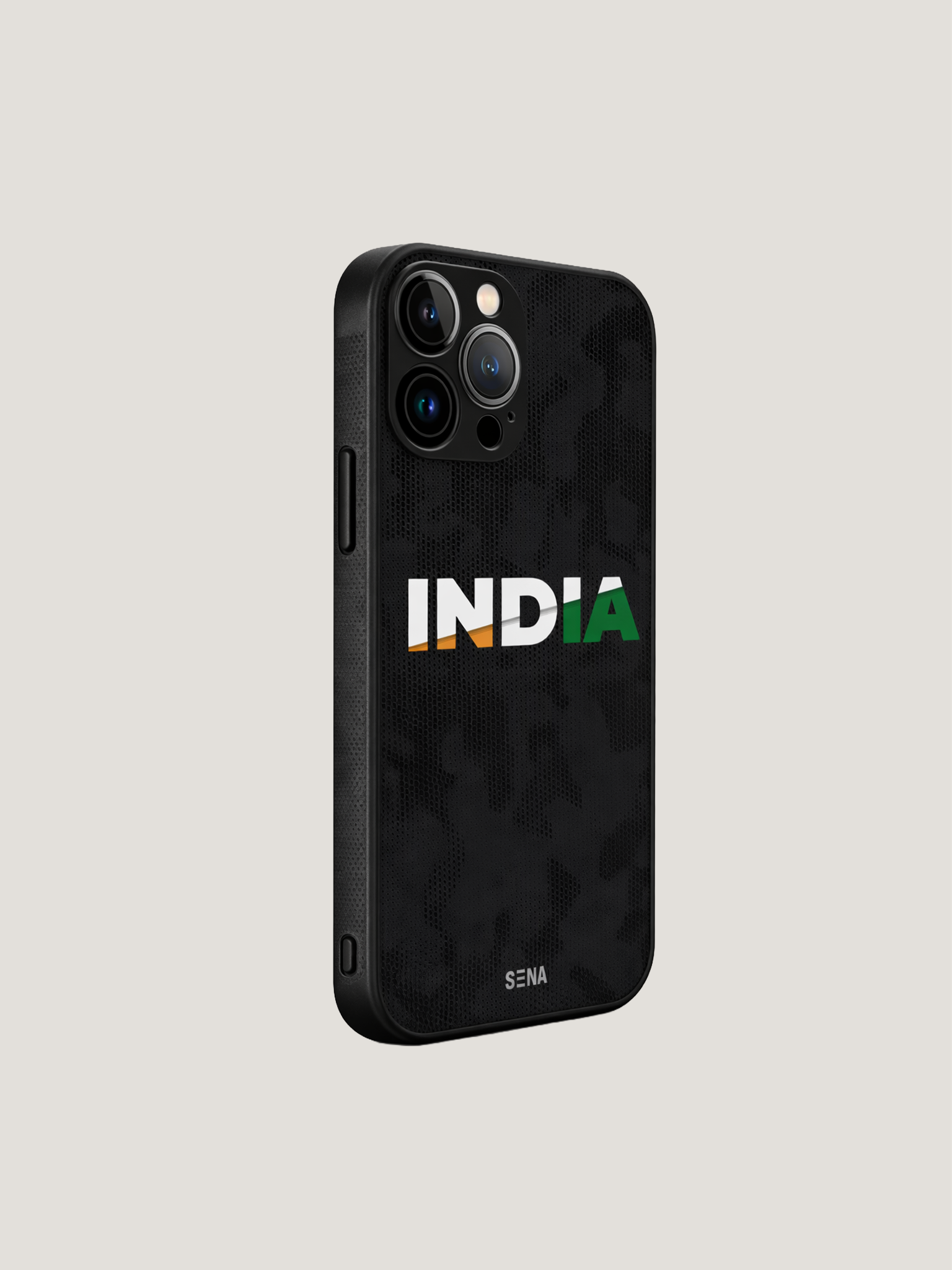 India Tricolour iPhone Case | MagSafe Compatible Black Camo Cover