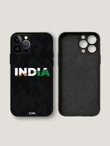 India Tricolour iPhone Case | MagSafe Compatible Black Camo Cover