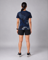 Dark Navy Camo Round Neck Dri-Fit T-Shirt | 180 GSM Athleisure Tee