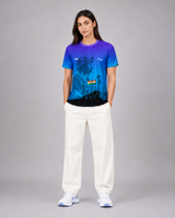 Blue Soldier Print Round Neck Dri-Fit T-Shirt