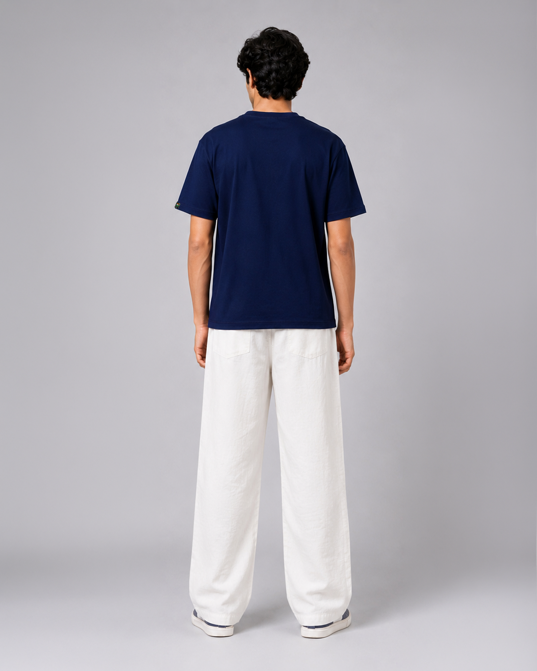 Navy Blue Special Forces T-Shirt | 220 GSM Cotton | Embroidered Relaxed Fit