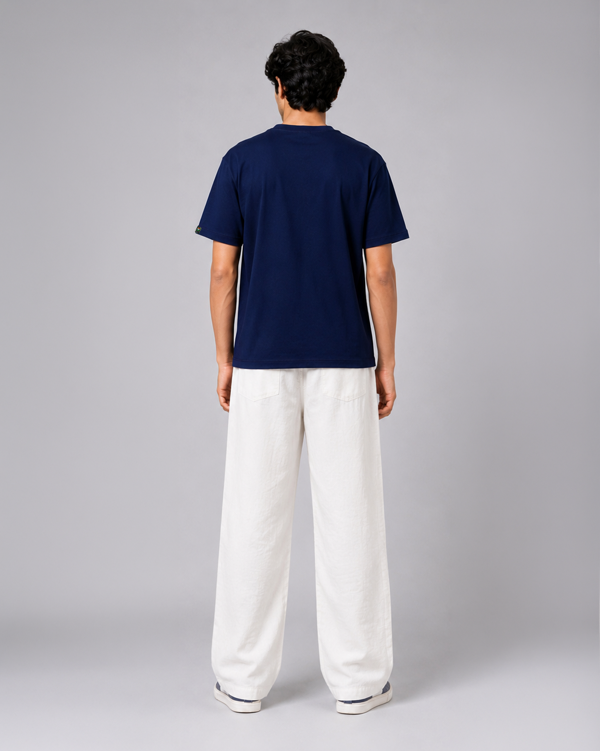 Navy Blue Special Forces T-Shirt | 220 GSM Cotton | Embroidered Relaxed Fit