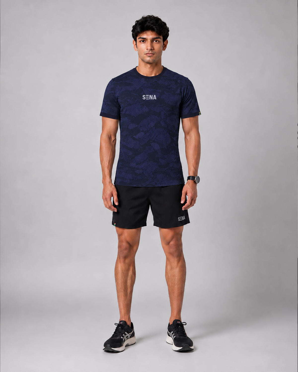 Blue Camo Reflective High Performance T-shirt