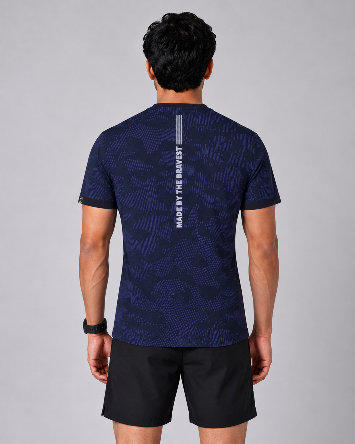 Blue Camo Reflective High Performance T-shirt