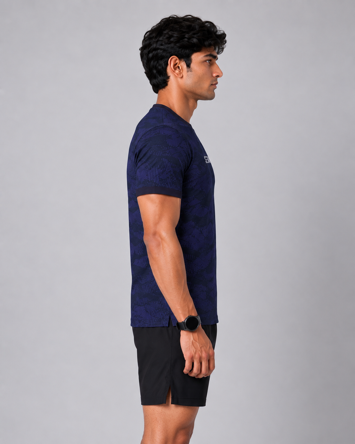 Blue Camo Reflective High Performance T-shirt