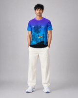 Blue Soldier Print Round Neck Dri-Fit T-Shirt