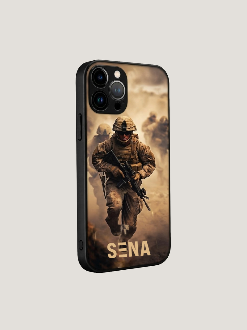 Combat Soldier Military iPhone Case | MagSafe Compatible Tactical War Cover