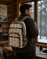 Navy Print Backpack