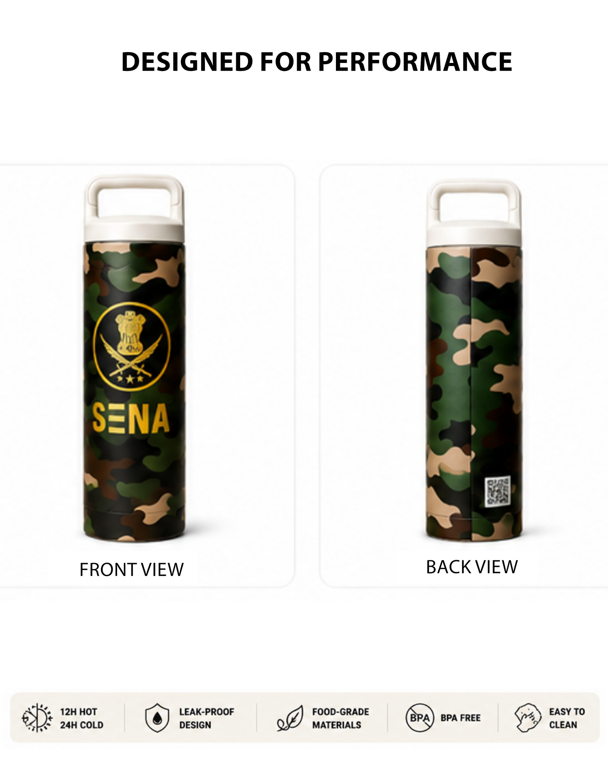 Insulated Camouflage Water Bottle