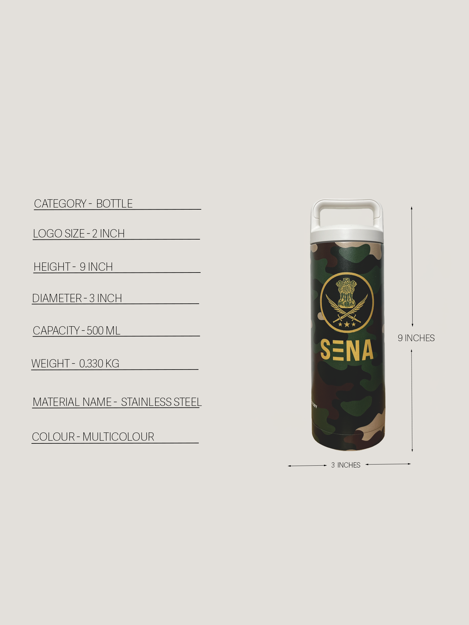 Insulated Camoflage Water Bottle