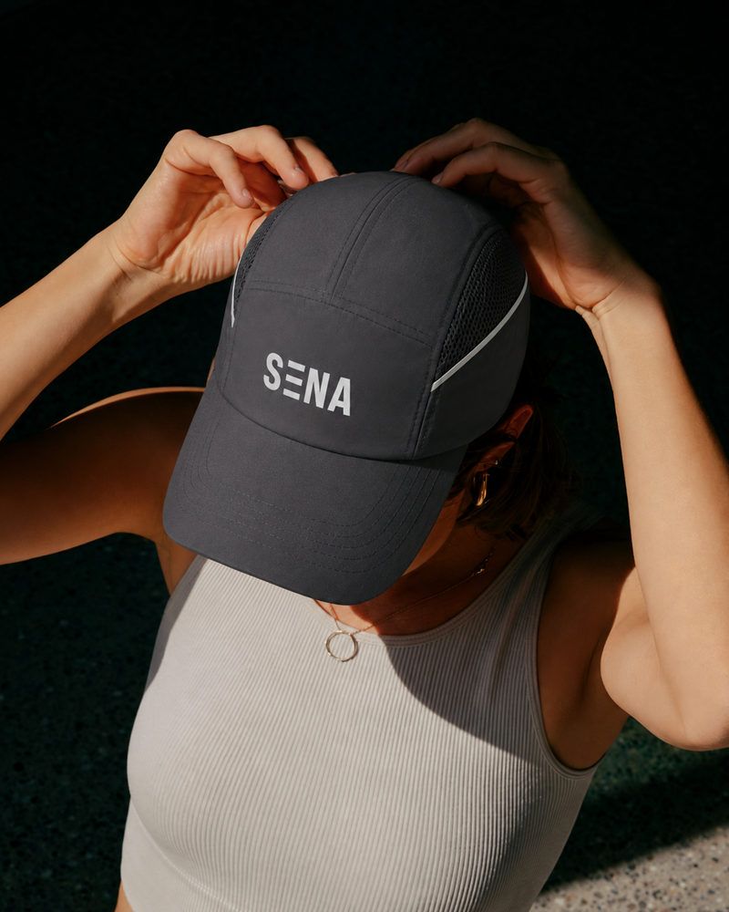 SENA Dark Grey Dri-Fit Cap | Premium NS Fabric | Activewear Hat