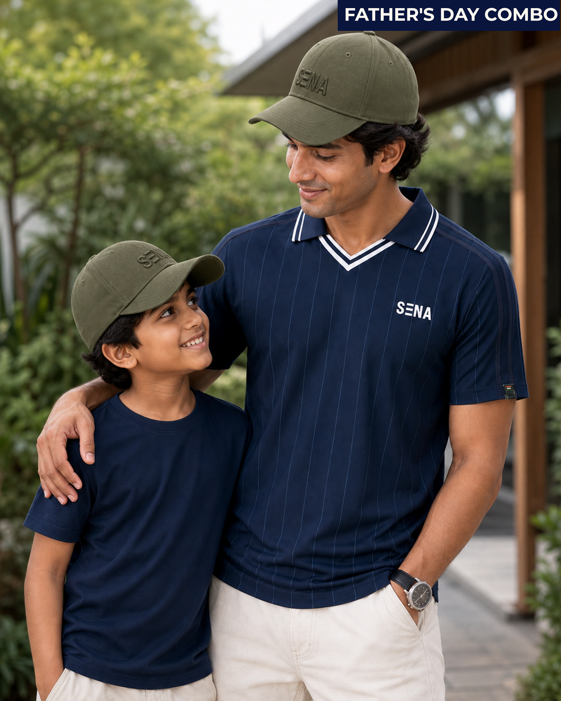 The Everyday Hero Pack | Pin Stripe Polo and Green Cap