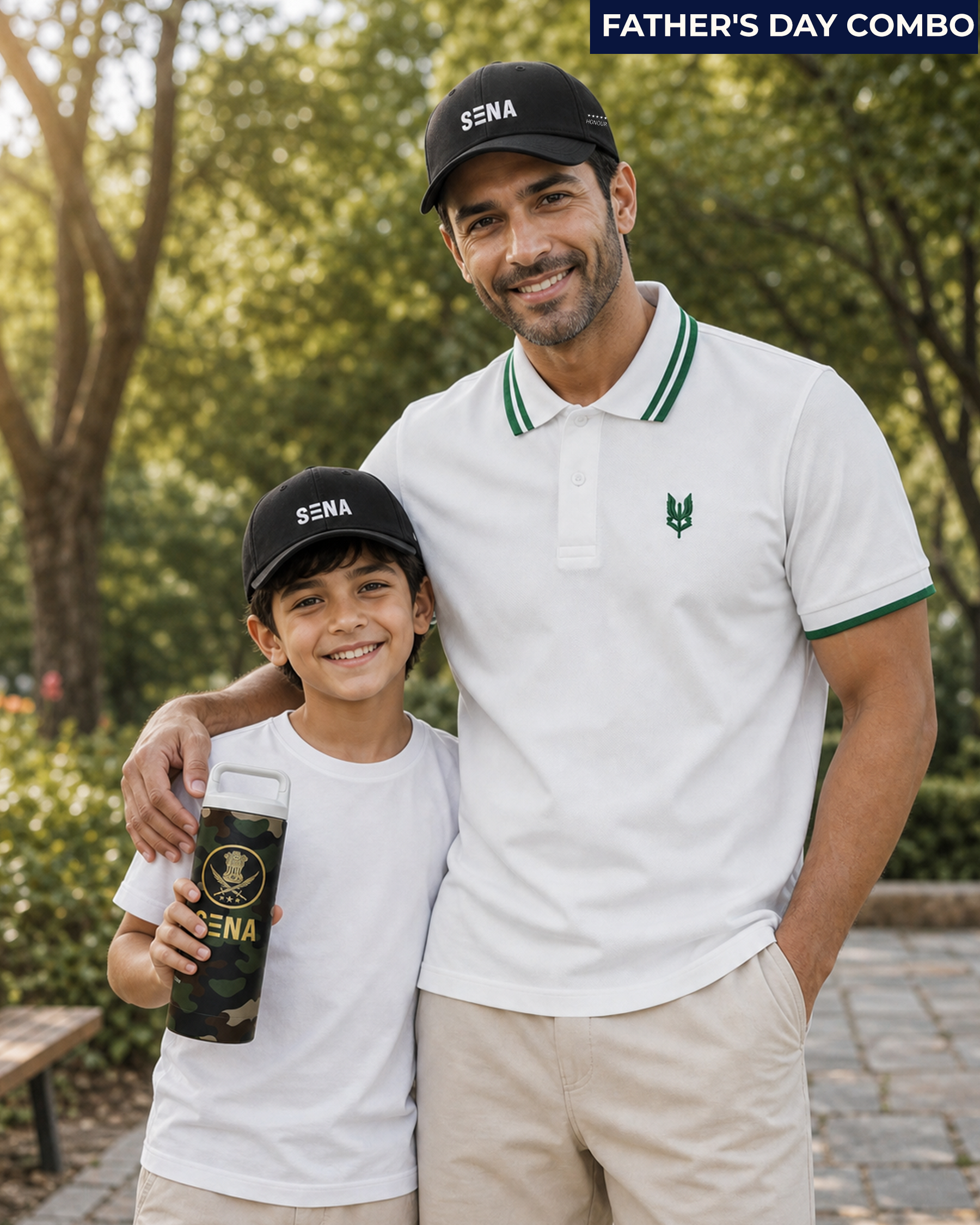 The Everyday Hero Pack | Balidaan Polo T-Shirt + Black Cotton Cap + Insulated Steel Bottle