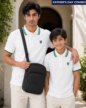 Dad's Daily Essentials | Balidaan Polo T-Shirt + Tactical Crossbody  Sling Bag