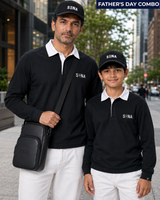 Father's Day Combo | Premium Polo T-Shirt + Tactical Crossbody Bag + Black Cotton Cap