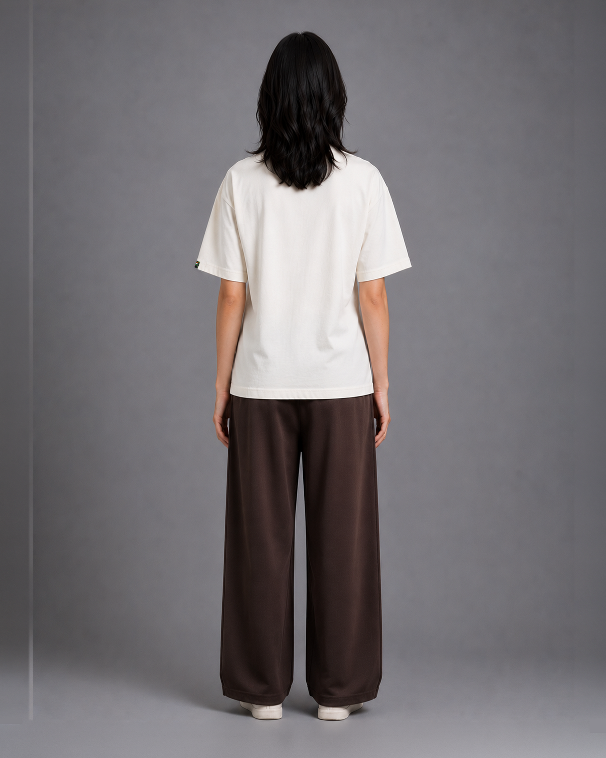 Light Beige COURAGE Embroidered T-Shirt | 220 GSM Cotton Sinker Relaxed Fit Tee