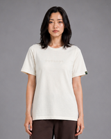 Light Beige COURAGE Embroidered T-Shirt | 220 GSM Cotton Sinker Relaxed Fit Tee