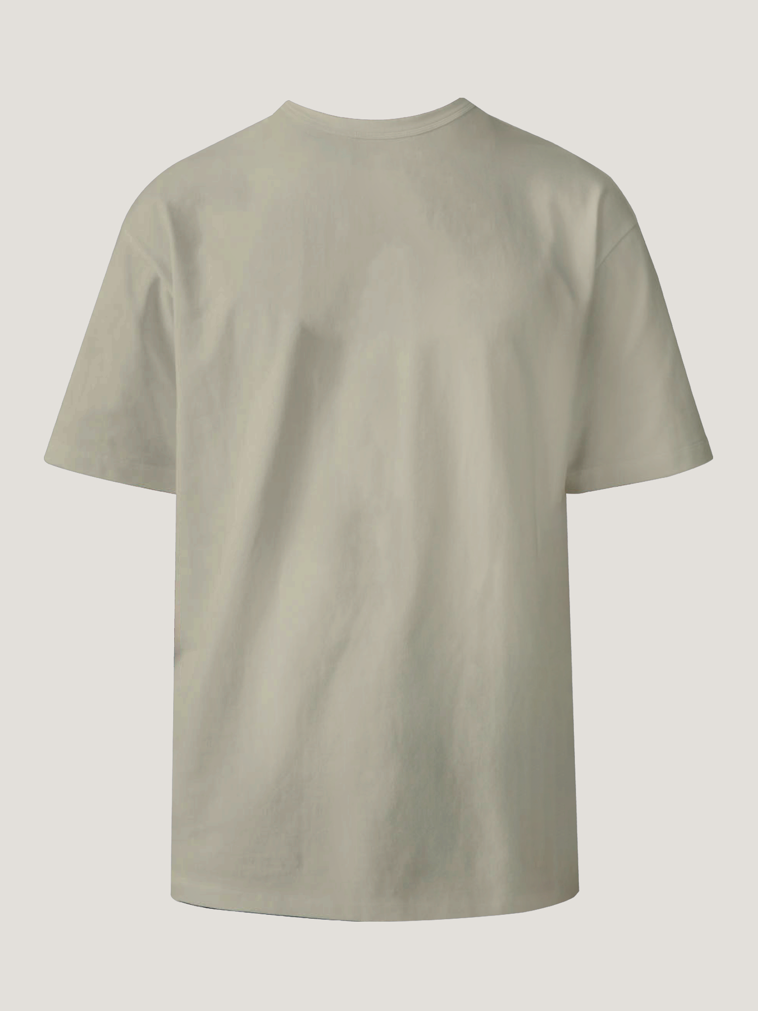 Light Beige COURAGE Embroidered T-Shirt | 220 GSM Cotton Sinker Relaxed Fit Tee