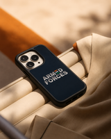 Armed Forces India Tricolour iPhone Case | MagSafe Compatible Navy Blue Cover