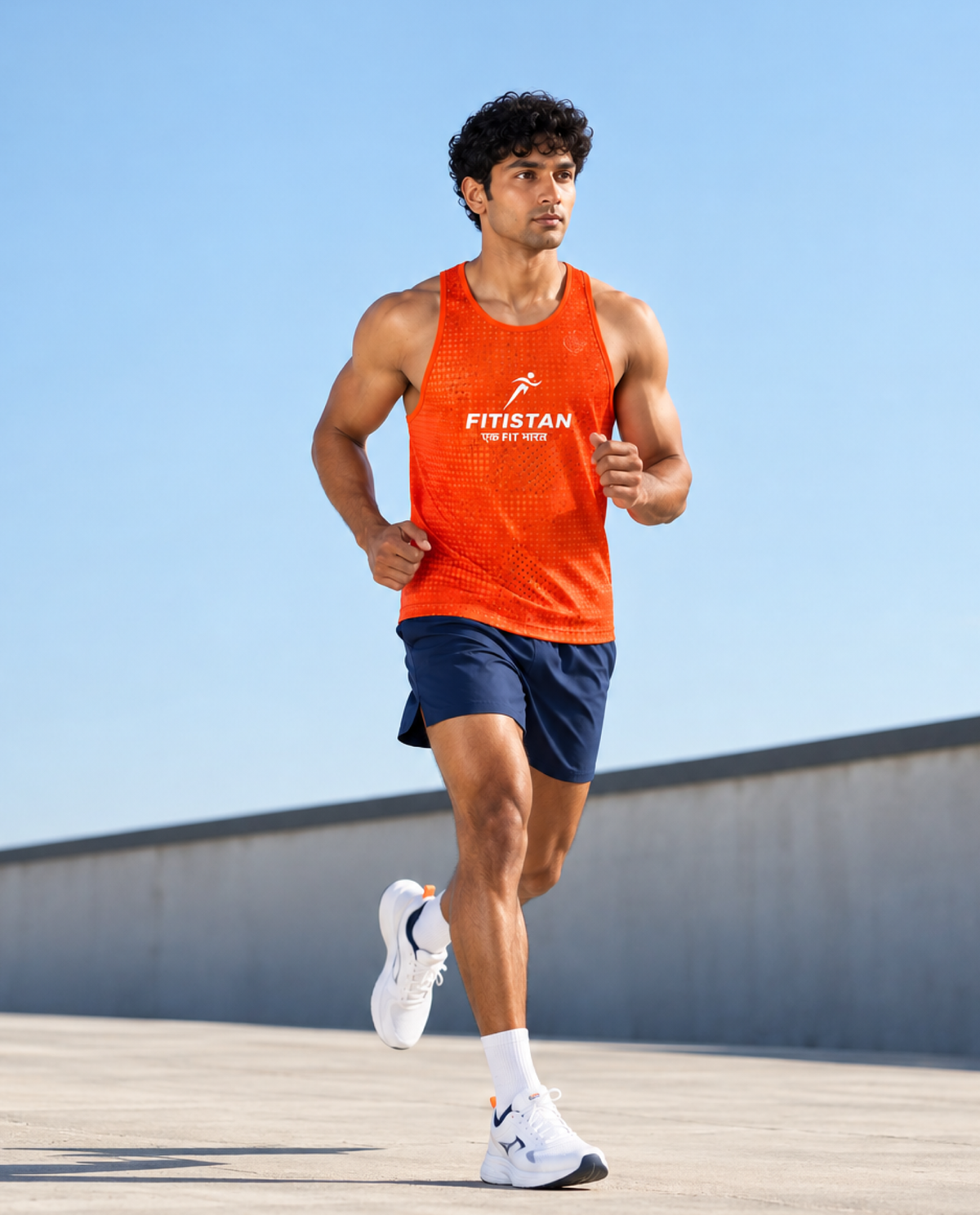 FITISTAN ORANGE PATTERENED TANK