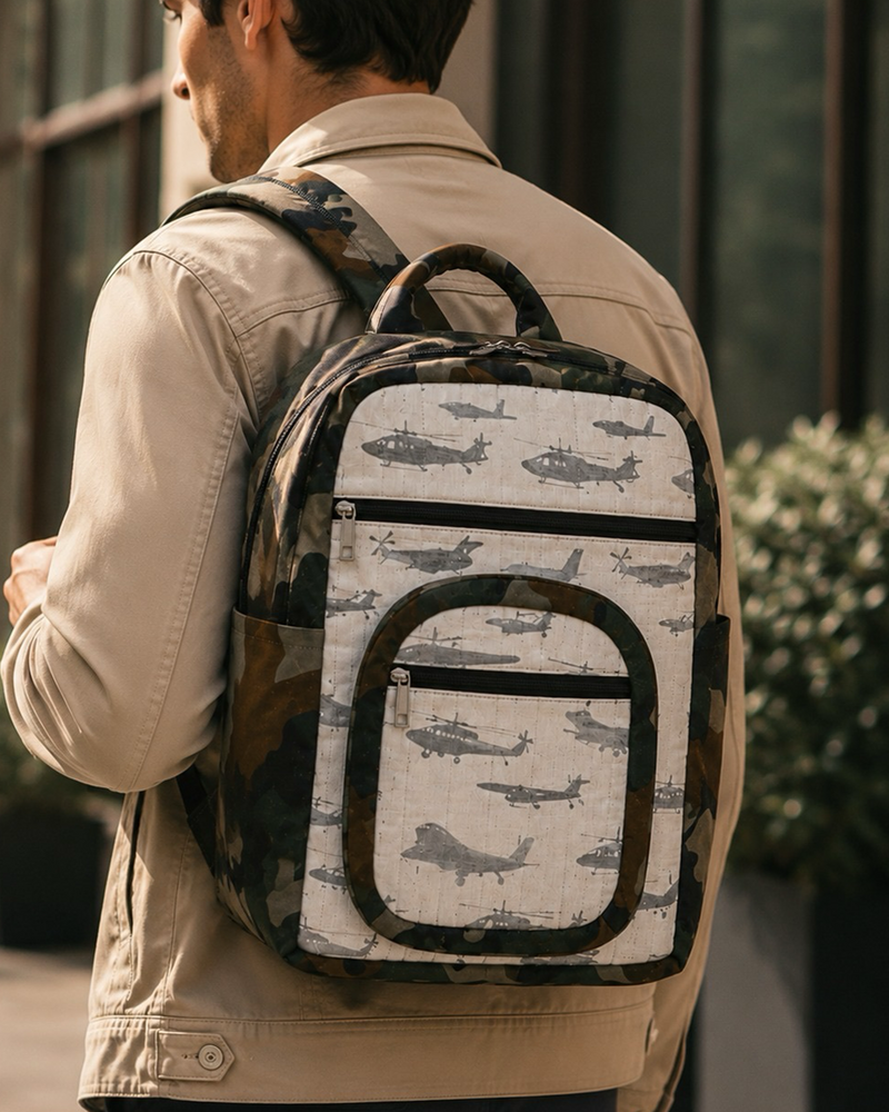 Airforce Print Backpack