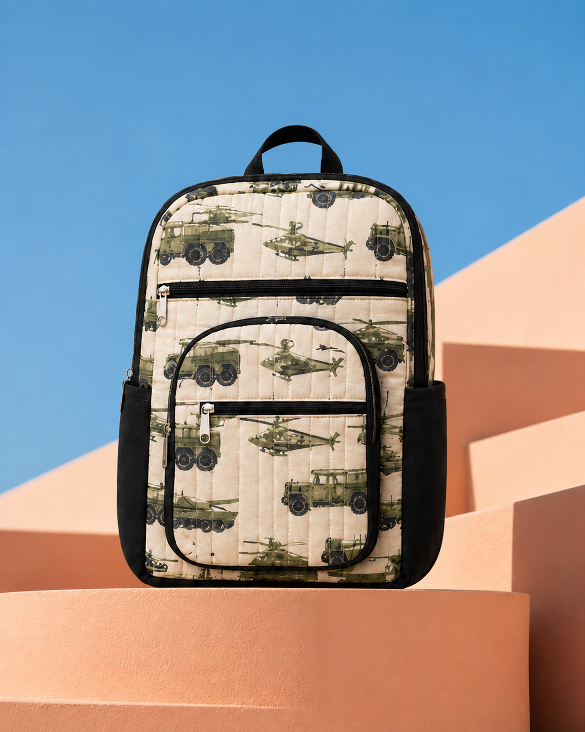 Army Print Backpack