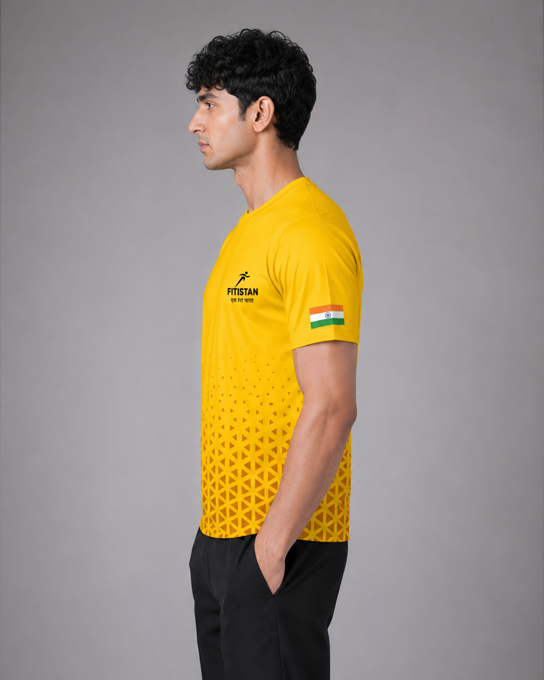 Triangle Patterned Soldierathon Dri-Fit T-shirt