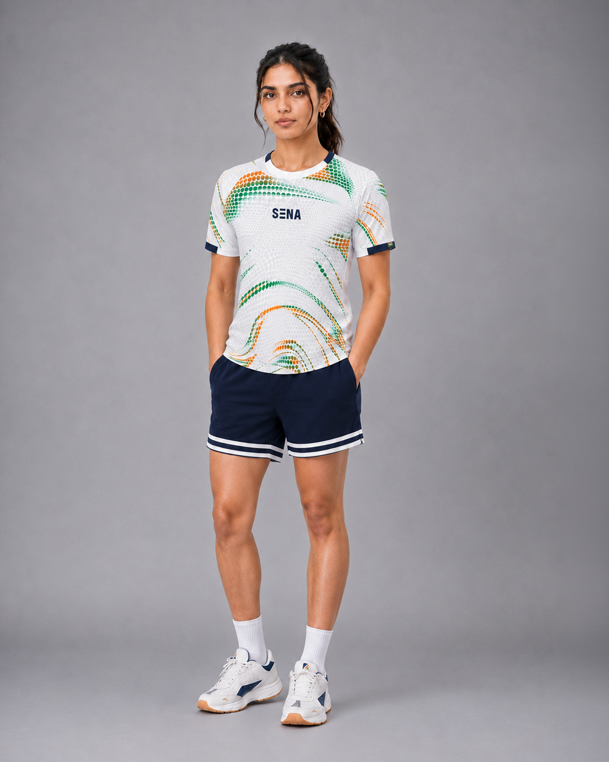 SENA Tricolour Patterned Performance T-Shirt
