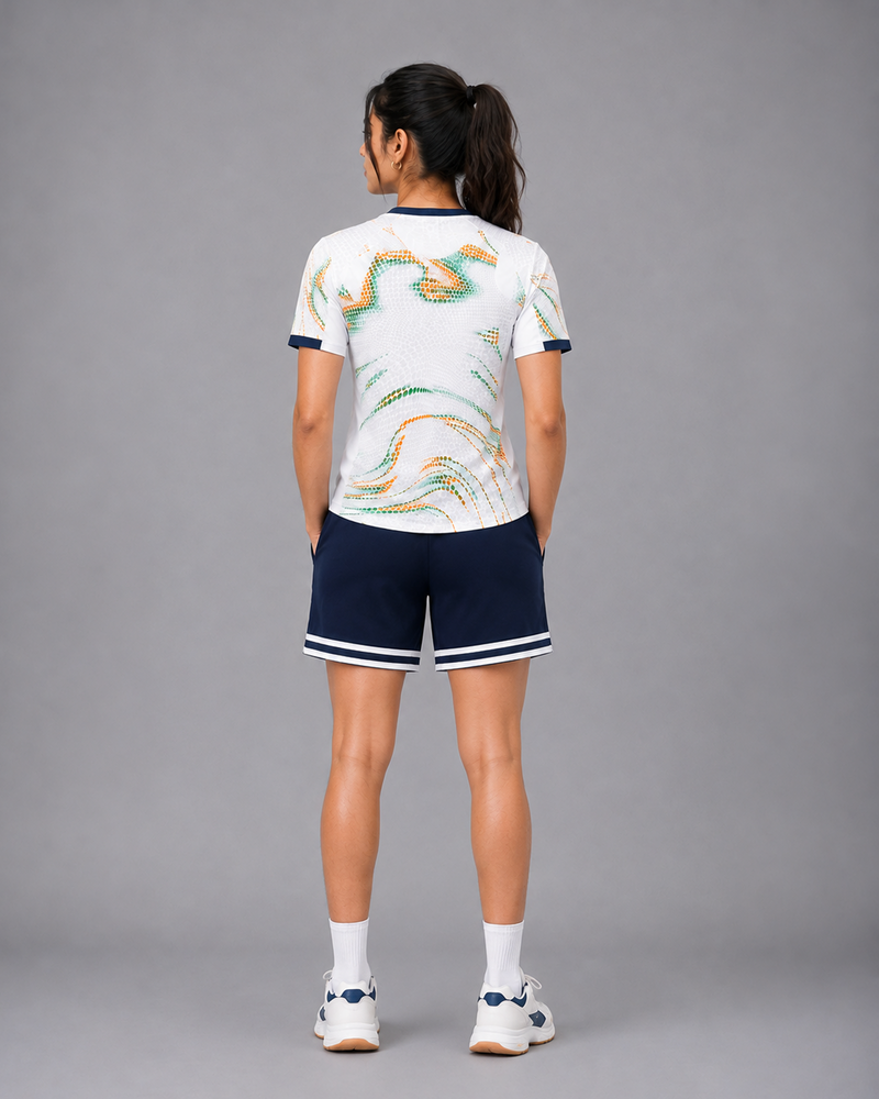Tricolour Patterned Performance T-Shirt