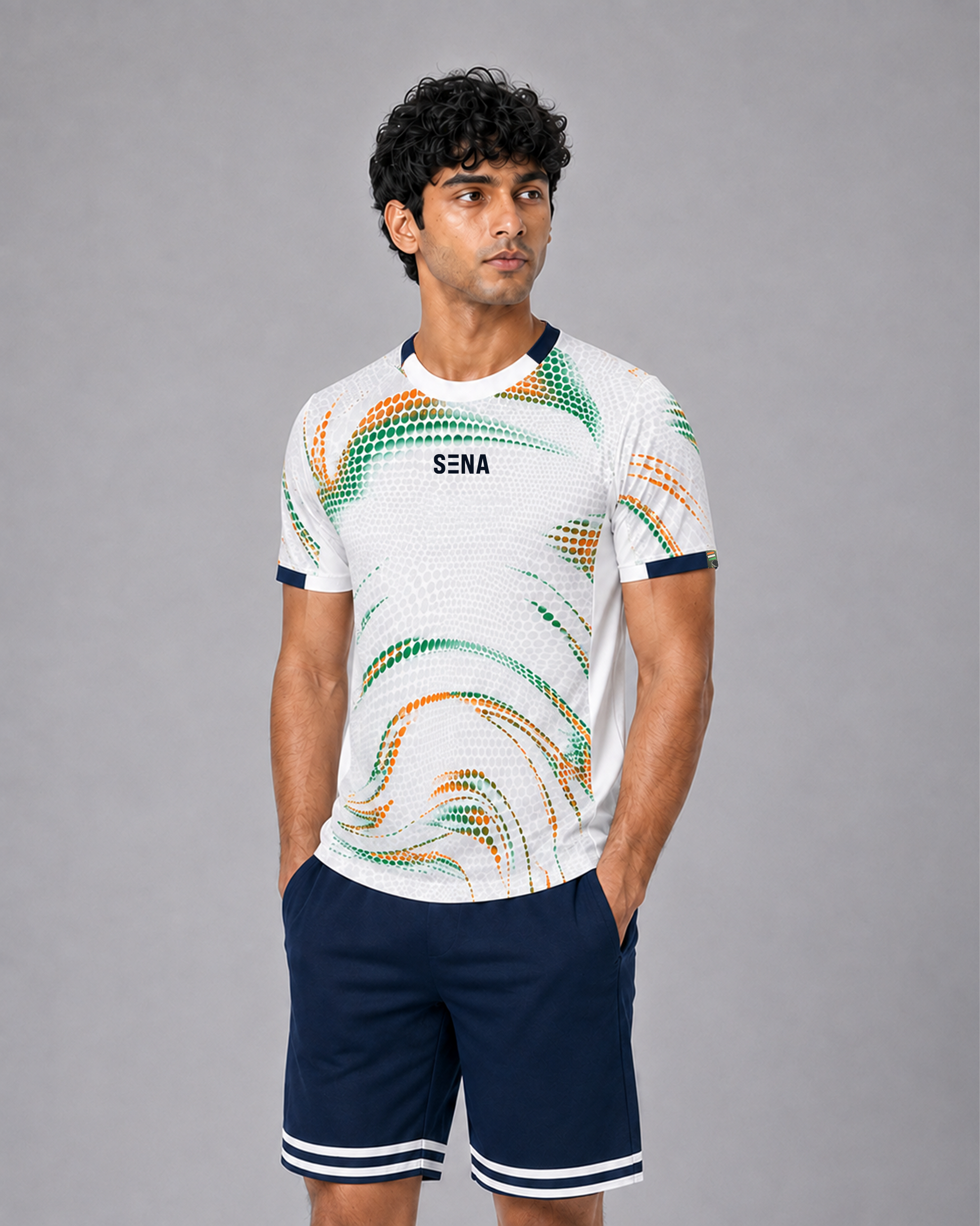 SENA Tricolour Patterned Performance T-Shirt